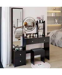 Streamdale Furniture Led Vanity Table Set