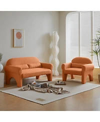 Streamdale Furniture Teddy Fabric Loveseat & Accent Chair Set