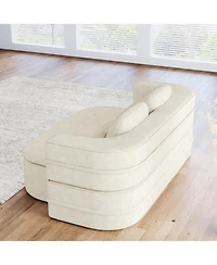 Streamdale Furniture 75" Fabric Foldable Sofa Bed with Blanket