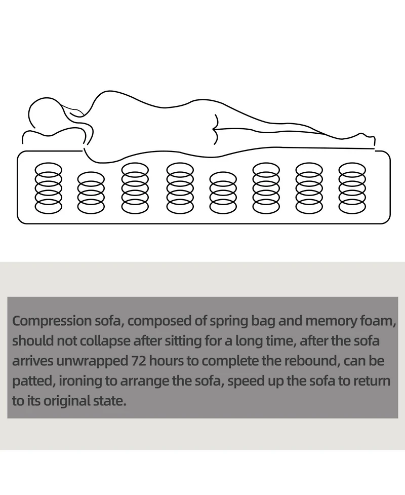 Streamdale Furniture Modular Sectional Sofa Sleeper Couch w/ Chaise & Ottoman,(Combo 3A+2B)