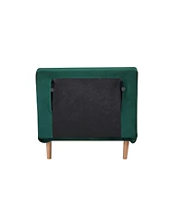 Streamdale Furniture Velvet Sleeper Chair Bed - 3-Position Backrest, Pillow Included