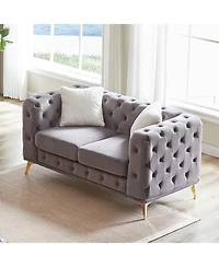 Streamdale Furniture Deluxe Velvet Chesterfield Sofa with Tufted Buttons