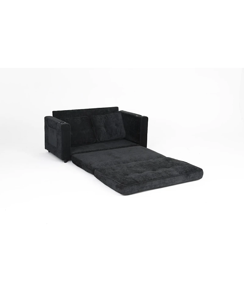 Streamdale Furniture Streamdale 55" 3-Fold Sofa Bed - Convertible Futon Couch, Velvet Linen