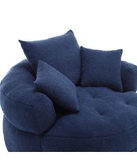 Streamdale Chenille Sleeper Sofa Chair - Modern Fluffy Lounge Seat