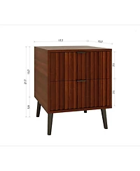 Streamdale Furniture Wooden Nightstand with 2 Drawers