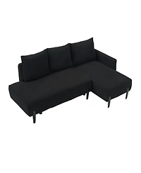 Streamdale Furniture Corduroy Sofa w/ Pillows - 79.5" - Apartment, Office, Living Room