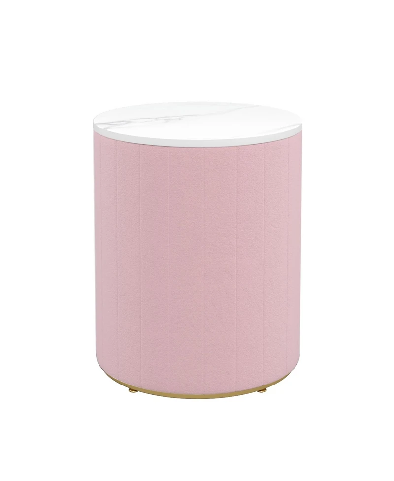 Streamdale Furniture Streamdale Pink Upholstered Nightstand Set (2)