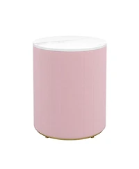 Streamdale Furniture Streamdale Pink Upholstered Nightstand Set (2)