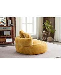 Streamdale Furniture Chenille Bean Bag Chair with Filling - Indoor/Outdoor (Yellow)