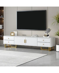 Streamdale Furniture Tv Stand for 65+ Inch Tv, Modern Entertainment Center with Storage