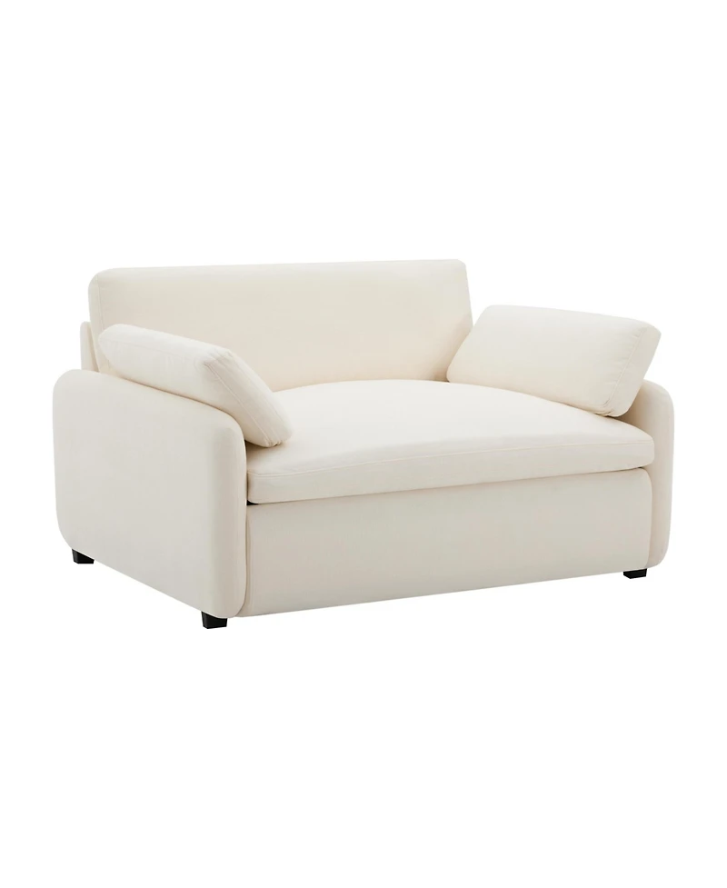 Streamdale Furniture Streamdale Oversized Chenille Sofa Chair - Wide Deep Seat