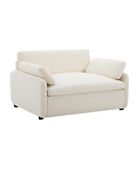 Streamdale Furniture Streamdale Oversized Chenille Sofa Chair - Wide Deep Seat