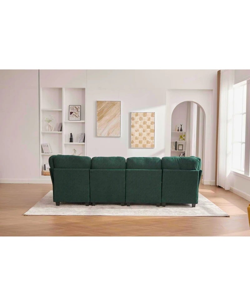Streamdale Furniture Streamdale Modular Sectional Sofa- Convertible 6-Seat Couch with Chaise & Ottoman