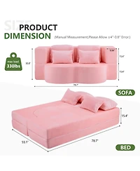 Streamdale Furniture Queen Foldable Sofa Bed Futon Couch Sleeper