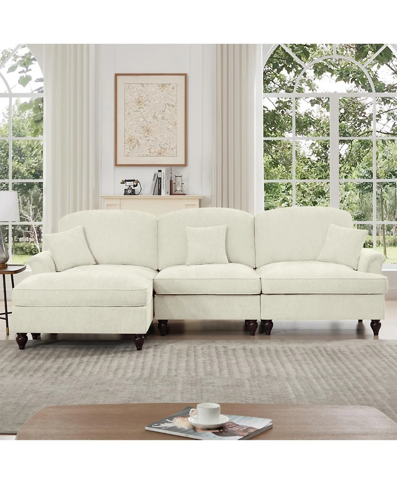 Streamdale Mid Century Modular Sectional Sofa with Ottoman