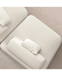 Streamdale Furniture 139" Modern Chenille Sectional Sofa with Pillows & Removable Backrests.