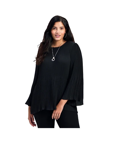 Avenue Women's Plus Jay Pleat Blouse