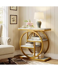 Tribesigns End Table Set of 2, 4-Tier Narrow Side Table, Wood Small Sofa Side Table, Industrial Bedside Table for Bedroom, Living Room