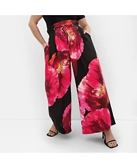 City Chic Women's Shania Floral Print Wide Leg Pant