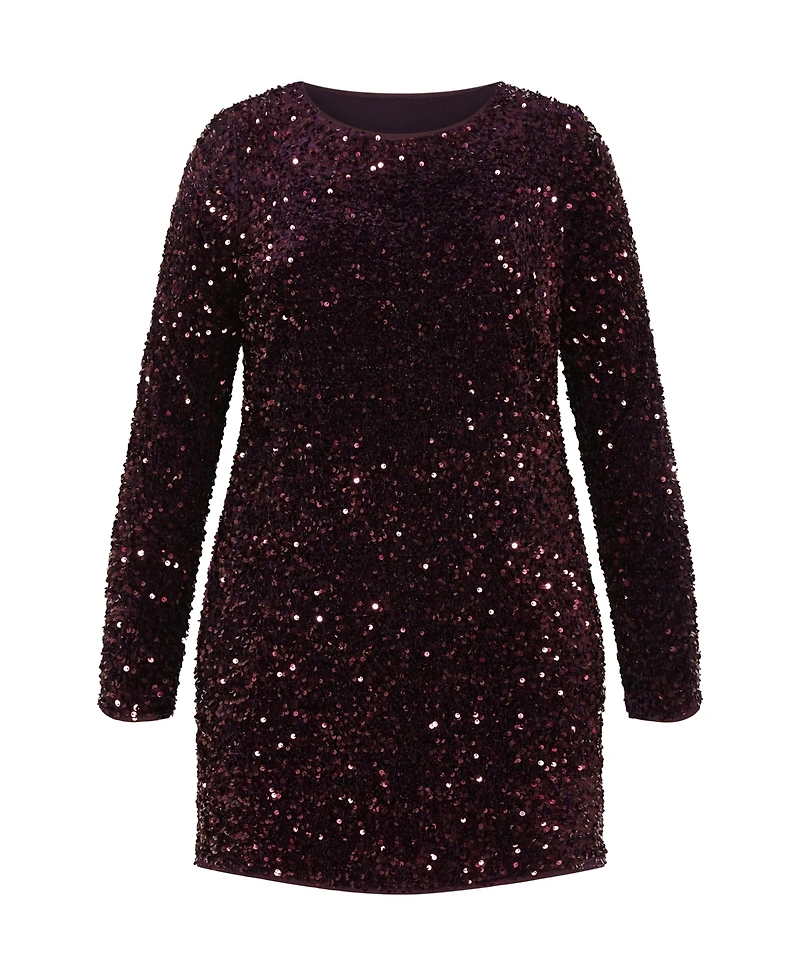 City Chic Women's Sequin Eclipse Dress