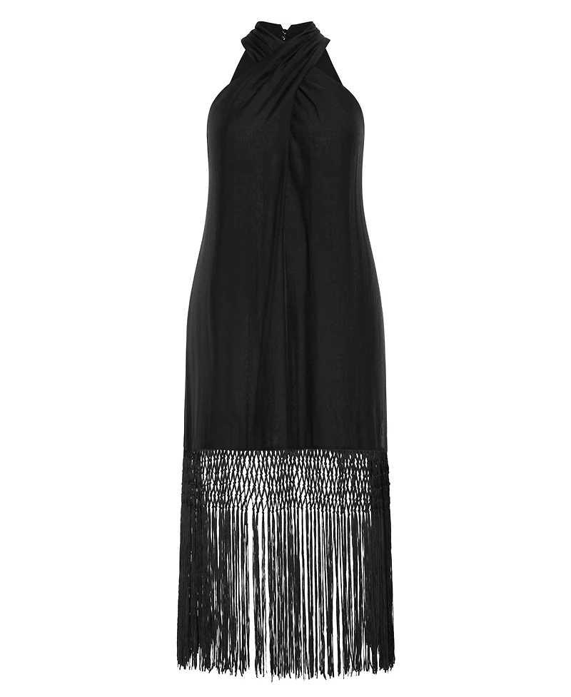 City Chic Plus Calypso Fringe Dress