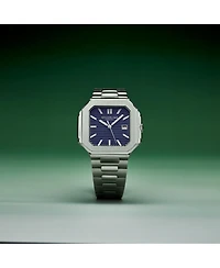 Stuhrling Modulus 4064 Men s 43 mm Quartz Watch Brushed Steel Case Sunray Dial and Integrated Bracelet