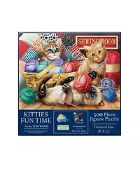 SunsOut Kitties Fun Time 500 piece Jigsaw Puzzle for Adults