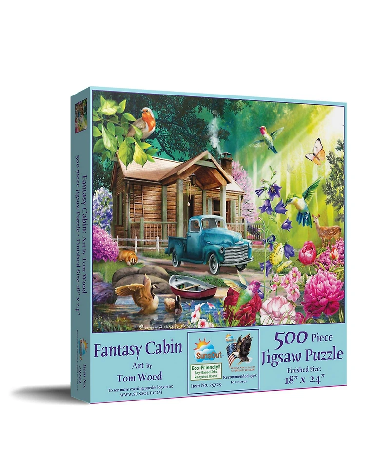 SunsOut Fantasy Cabin 500 piece Jigsaw Puzzle for Adults