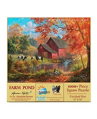 SunsOut Farm Pond 1000 piece Jigsaw Puzzle for Adults Large Pieces