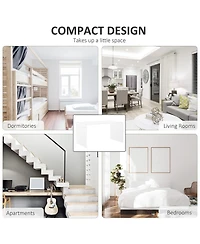 Homcom 39.25" Long Acrylic Waterfall Table for Living Room,