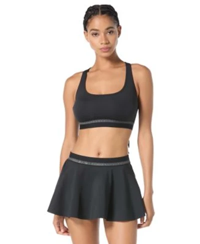 Michael Kors Womens Cross Back Scoop Neck Top Logo Waistband Skirt