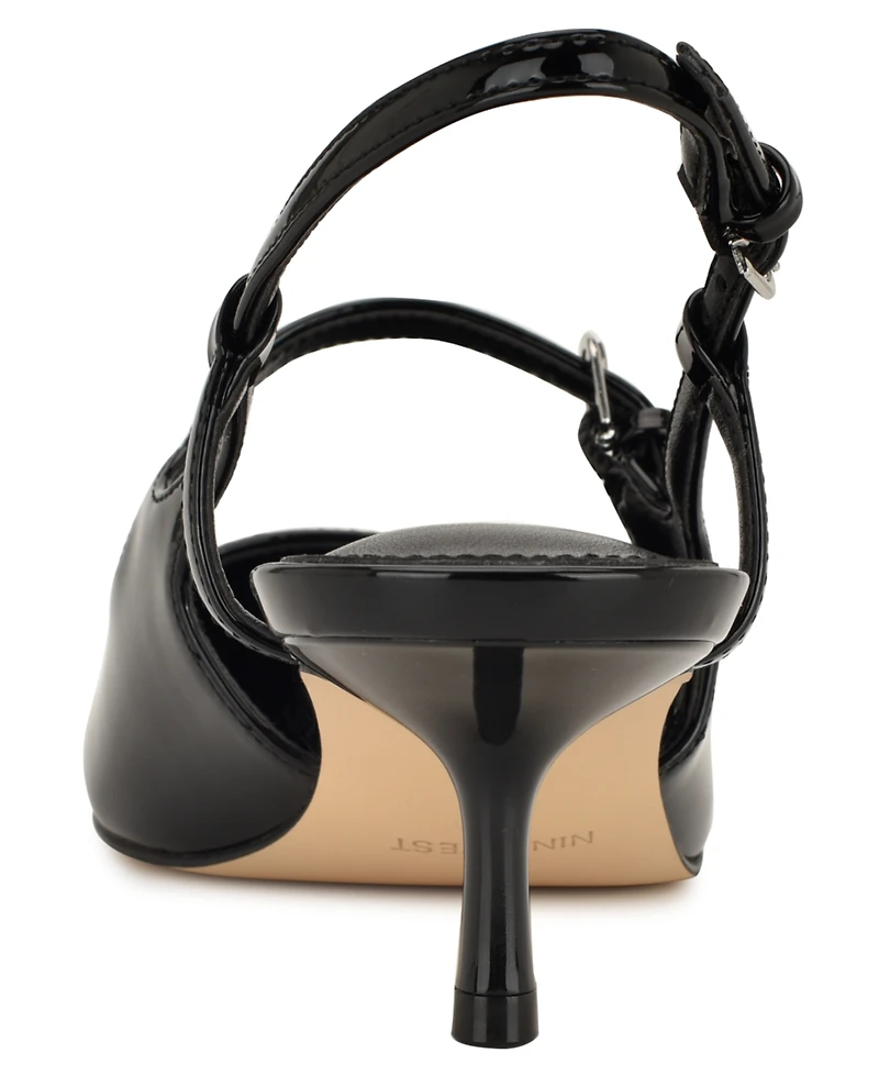 Nine West Women's Amayo Buckle Straps Slingback Dress Pumps