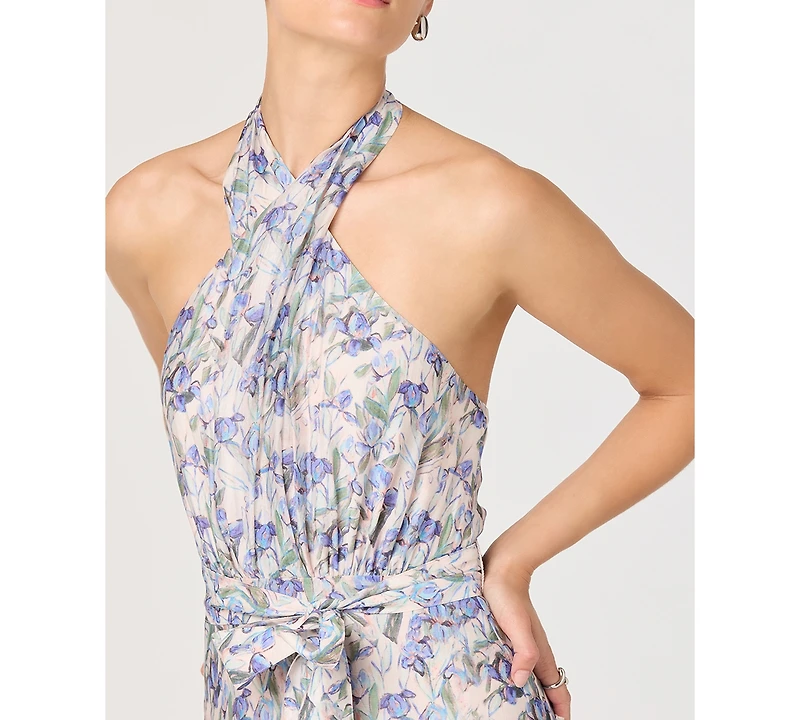 Astr the Label Women's Floral Halter Neck A-Line Dress