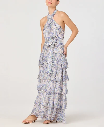 Astr the Label Women's Floral Halter Neck A-Line Dress