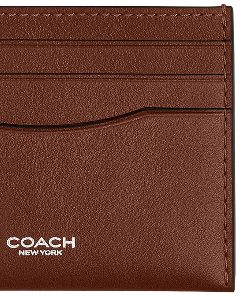 Coach Men's Leather Flat Card Case Wallet