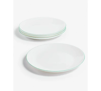 Arch Studio Opal Glass Rim Salad Plates, Set of 4, Service For 4