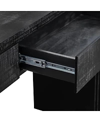 Casainc Retro Cabinet Silhouette Console Table with Open Style, Two Top Drawers