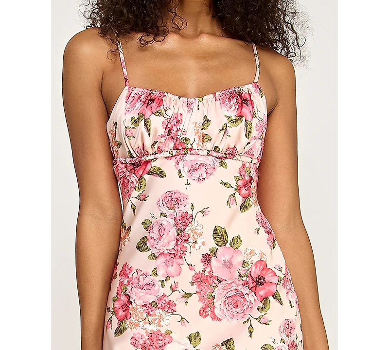 Alex & Sophia Juniors' Back Zipper Spaghetti Strap Emma Midi Dress