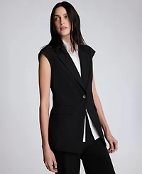 Kenneth Cole Women's Notch Collar One-Button Vest