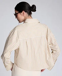 Kenneth Cole Women's Button-Front Cropped Shirt