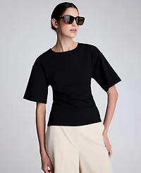 Kenneth Cole Women's Crewneck Pull-On Top