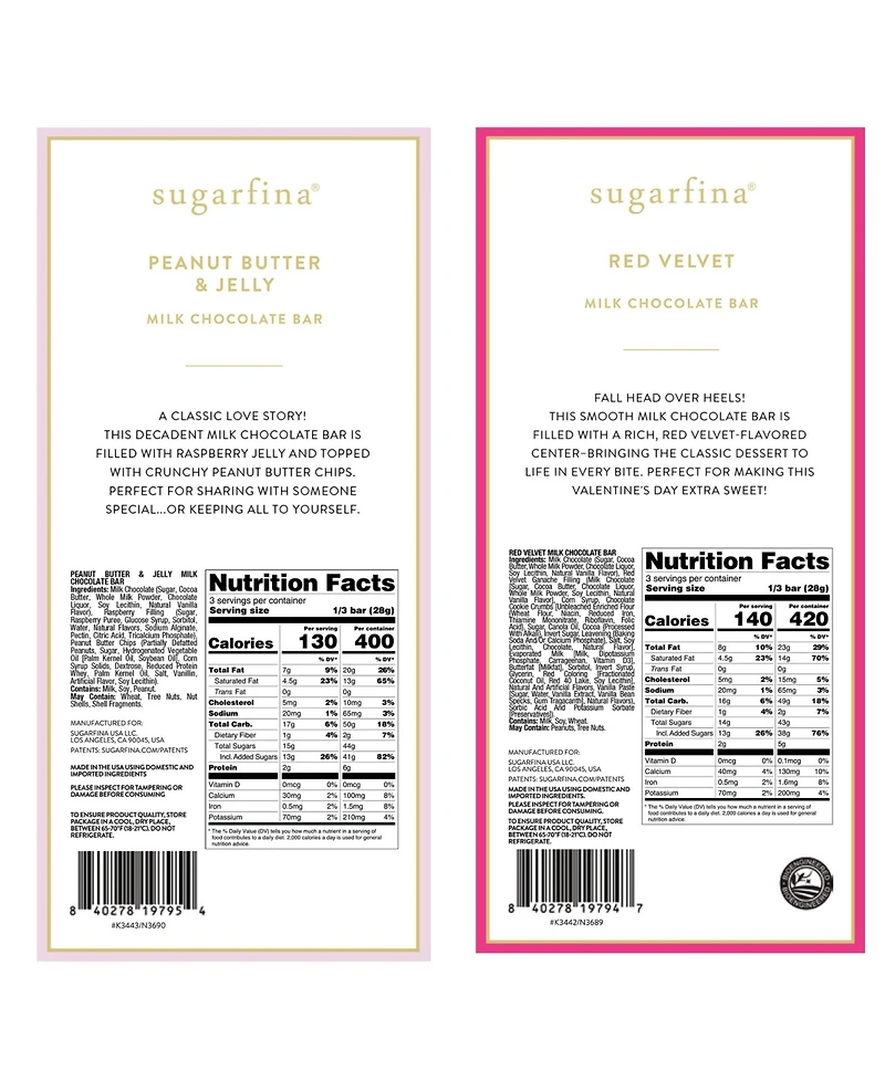 Sugarfina Valentine's Day Chocolate Bar Kit, 4 Pieces