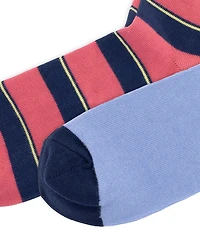 Polo Ralph Lauren Men's Harbour Island Bear and Classic Stripe Crew Socks, 2-Pack