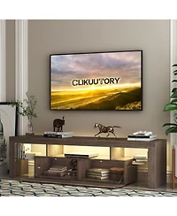 Streamdale Furniture 75" Wood Modern Brown Tv Stand