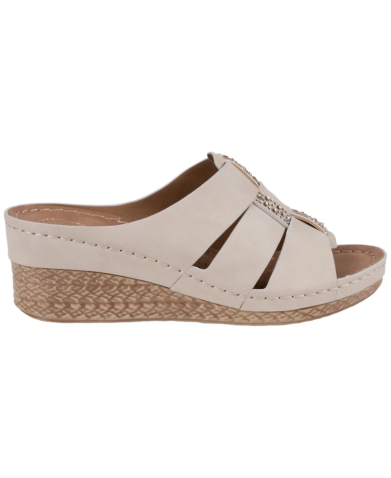 Gc Shoes Women's Monte Embellished Slip-On Sandals