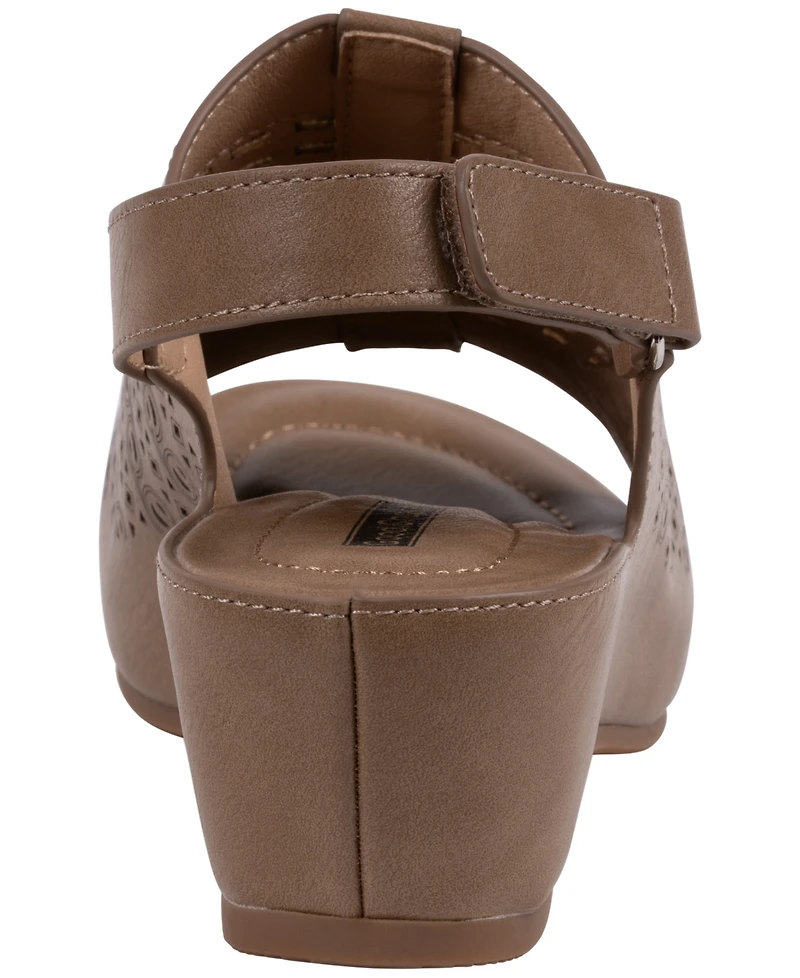 Gc Shoes Women's Ankle Strap Wedge Heel Sandals