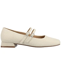 Journee Collection Women's Gredah Square Toe Double Strap Mary Jane Flats