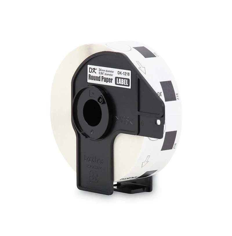 Brother DK1218 0.94 in Dia Die-Cut Round Paper Labels Roll