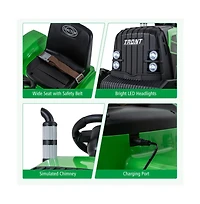 Kids 24V Ride On Tractor with Detachable Trailer Remote Control and Safety Features