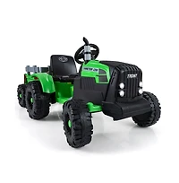 Kids 24V Ride On Tractor with Detachable Trailer Remote Control and Safety Features